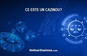Logo-ul Online-Casinos.com și întrebarea "Ce este un cazinou?"