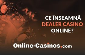 Logo-ul Online-Casinos.com și întrebarea "Ce înseamnă dealer casino online?"
