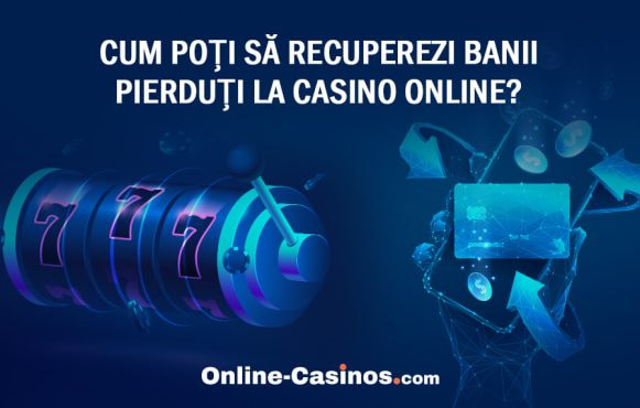 Online-Casinos.com Logo și întrebarea "Cum poți să recuperezi banii pierduți la casino online?"