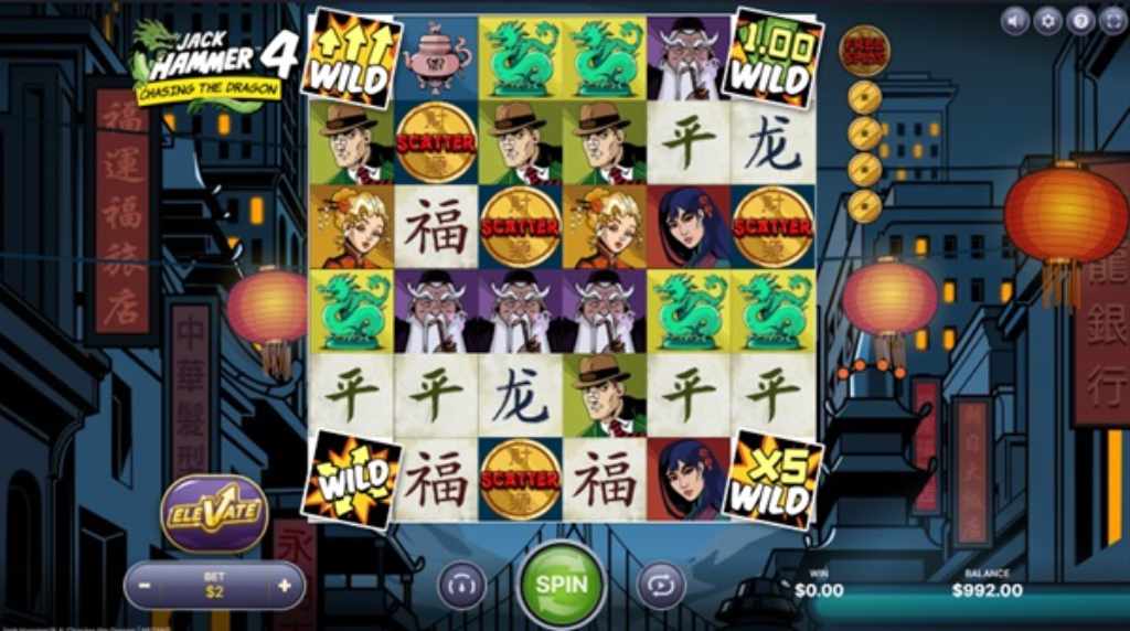Screenshot de la noul Jack Hammer 4 Chasing the Dragon de la NetEnt