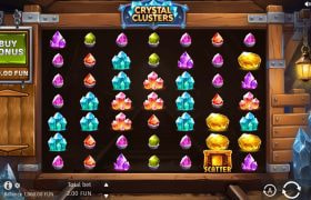 Screenshot de la noul slot Crystal Clusters dezvoltat de BGaming