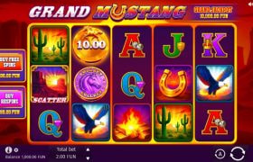 Screenshot de la noul slot Grand Mustang dezvoltat de BGaming