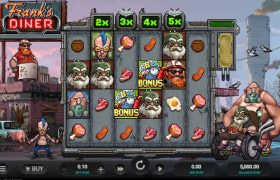 Screenshot cu noul slot Frank’s Diner dezvoltat de Relax Gaming