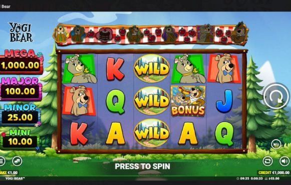 Screenshot cu noul slot Yogi Bear dezvoltat de Blueprint Gaming