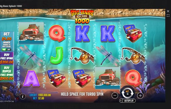 Screenshot cu noul slot de la Pragmatic Play Big Bass Splash 1000