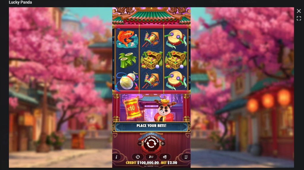 Screenshot cu noul slot Lucky Panda dezvoltat de Pragmatic Play