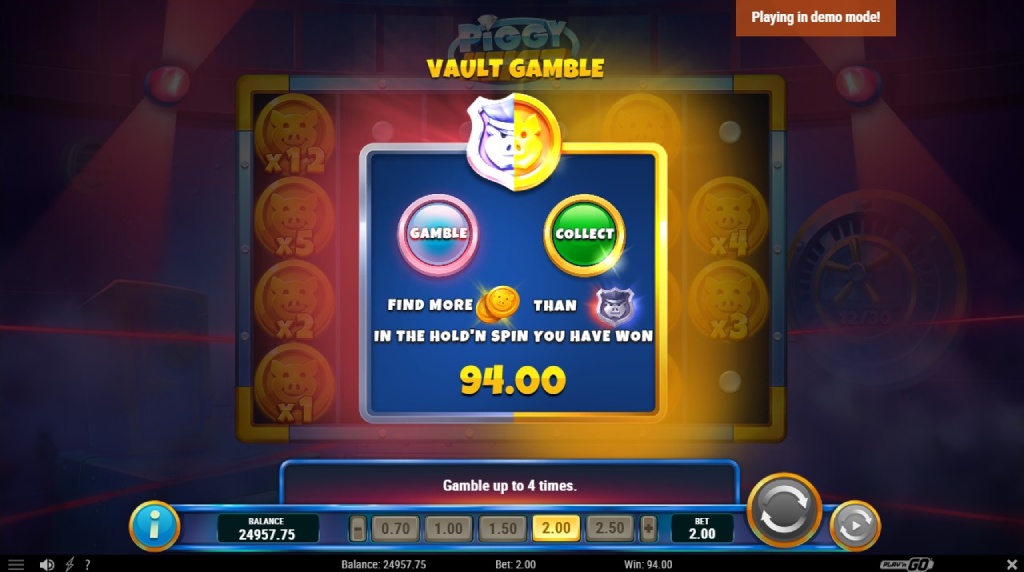 Screenshot cu funcția Gamble activată