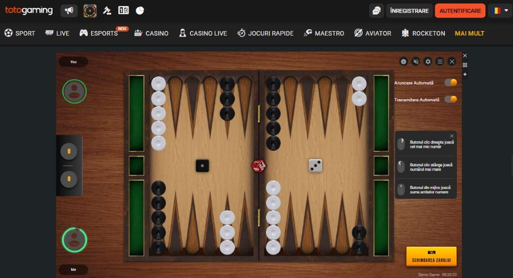 Jocul de table online disponibil la TotoCasino
