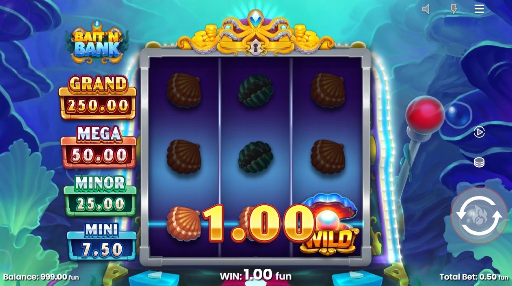 Screenshot cu simbolul Wild al slotului Bait ’N’ Bank