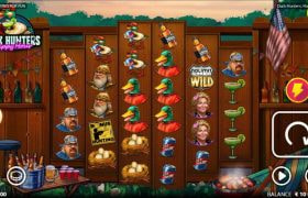 Screenshot cu noul slot Duck Hunters Happy Hour dezvoltat de Nolimit City