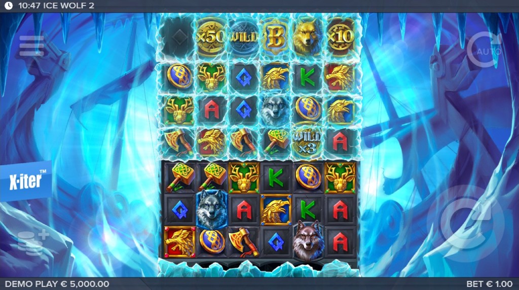Screenshot cu noul slot Ice Wolf 2 dezvoltat de ELK studios
