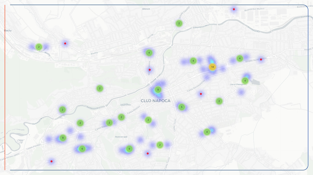 Heatmap Orase Cluj Napoca