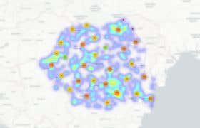 Heatmap Orase Romania