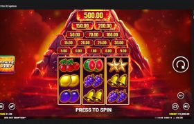 Screenshot cu noul slot Red Hot Eruption de Blueprin Gaming