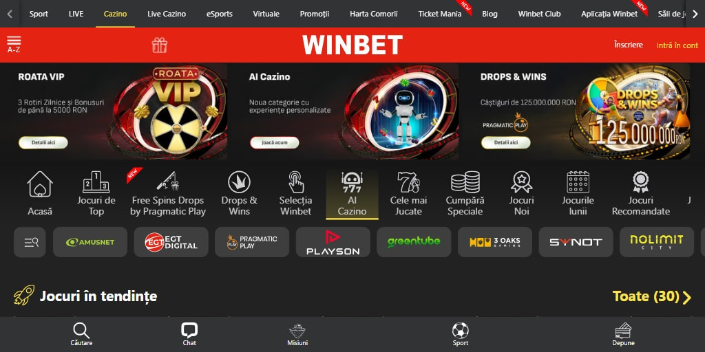 AI Cazino la Winbet