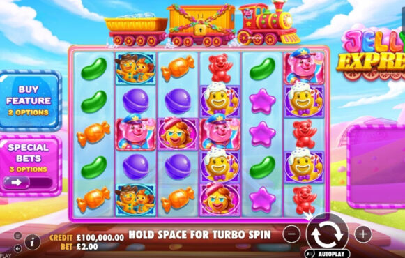Screenshot cu noul slot Jelly Express dezvopltat de Pragmatic Play