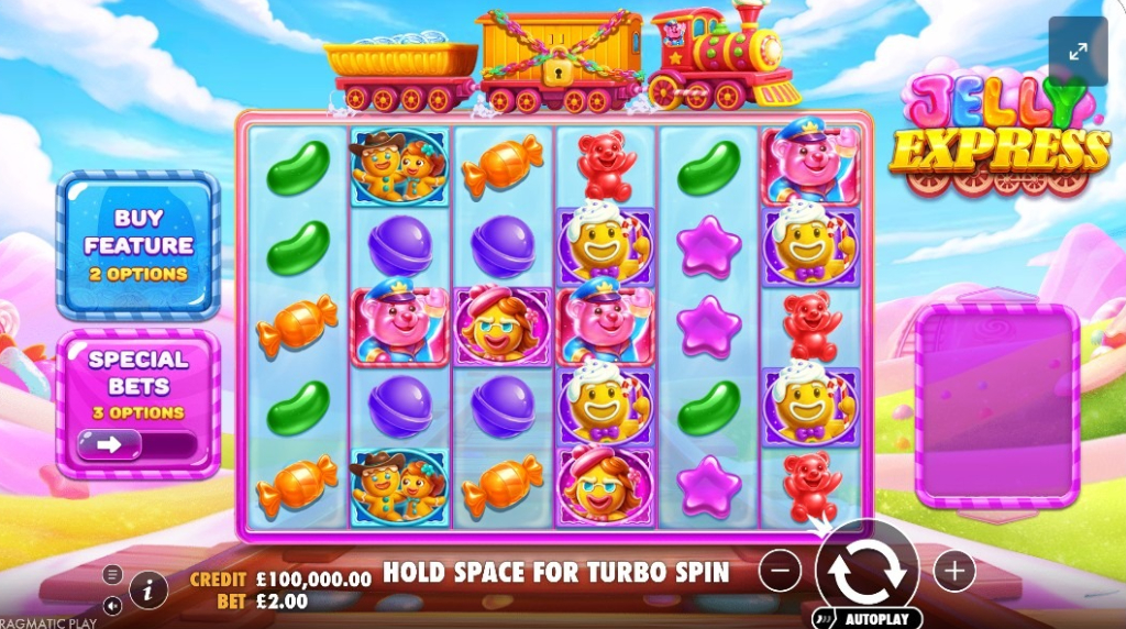 Screenshot cu noul slot Jelly Express dezvopltat de Pragmatic Play