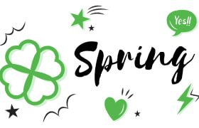Spring, trifoi, steluță