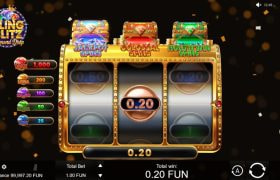 Screenshot cu noul slot Bling Blitz Diamond Drop dezvoltat de BGaming