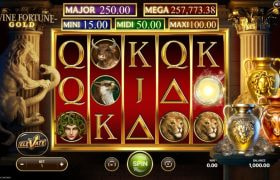 Screenshot cu noul slot Divine Fortune Gold dezvoltat de NetEnt