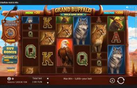 Screenshot cu noul slot Grand Buffalo Drop & Win dezvoltat de BGaming