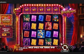 Screenshot cu noul slot Heartbreakers dezvoltat de Pragmatic