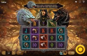 Screenshot cu noul slot Loki’s Descendants dezvoltat de Red Tiger