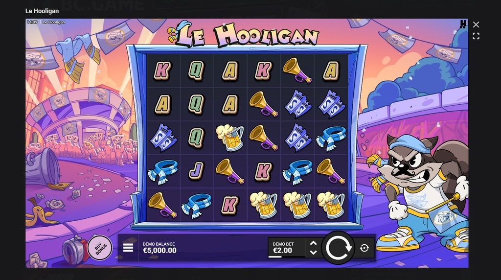 Screenshot cu noul slot Le Hooligan de la Hacksaw Gaming
