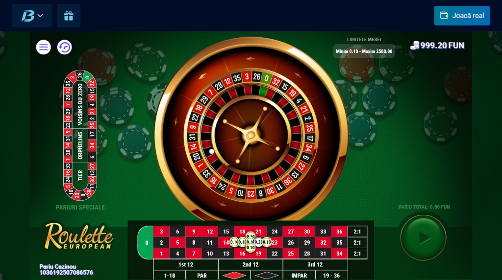 Roulette European de la 7777 Gaming