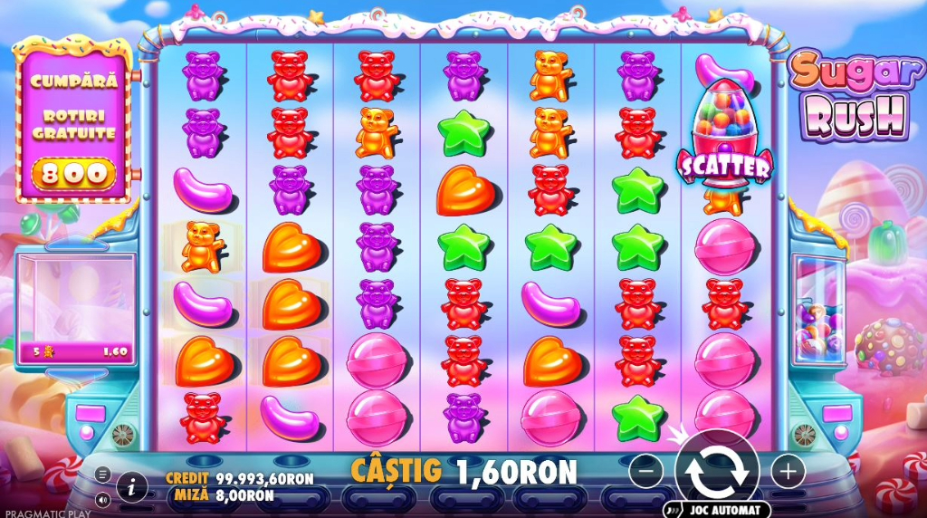 Sugar Rush slot care plătește bine