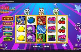 Screenshot cu noul slot Super Graphics Upside Down dezvoltat de Blueprint gaming