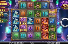 Screenshot cu noul slot Wizbang Brawl 10K Ways de la ReelPlay