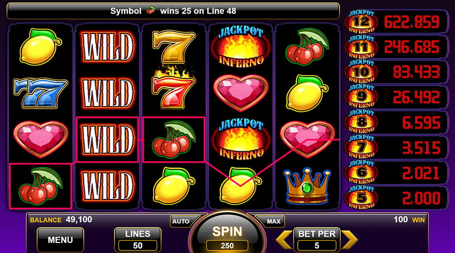 Free Demo Version of the Jackpot Inferno Online Slot
