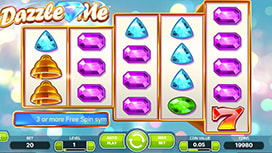 Dazzle Me online slot available at Tropicana