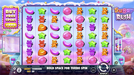 Sugar Rush online slot available at Jackpota