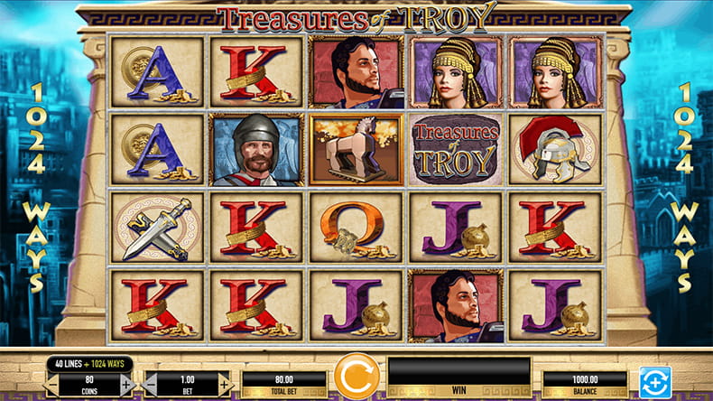 Free Demo Version of the Treasures of Troy Online Slot