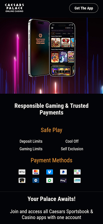 Payment Methods and Safe Play Tools at Caesars Palace