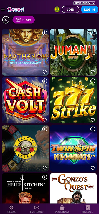 Slots Game Info Available at Stardust