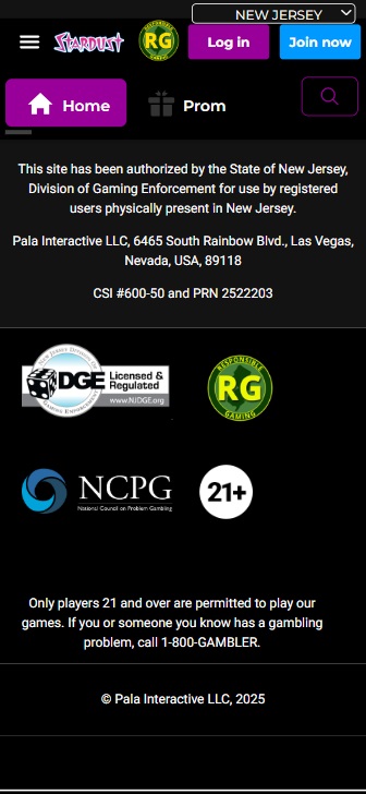 The Online Casino License of Stardust for New Jersey