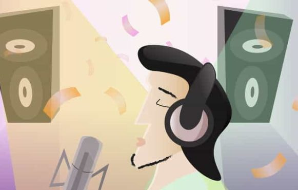A cartoon depiction of Elvis Presley.