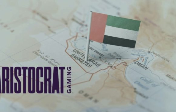 Logo of Airstocrat Gaming on a map with the UAE flag