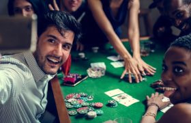 A Group of People Having Fun at a Live Casino Show