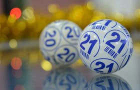 Colorful lottery balls used in keno