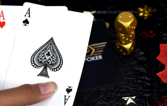 A pair of Aces, the best starting hand in Texas Hold 'em Poker