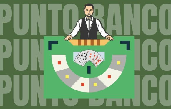 Punto Banco Baccarat table and dealer