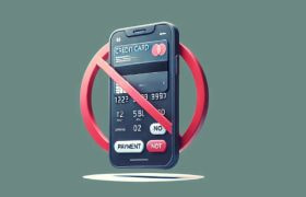 Mobile phone screen and restricted credit card payment