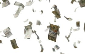 Money raining down symbolizing cash for the taking