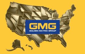 Golden Matrix Group logo and the United States map.