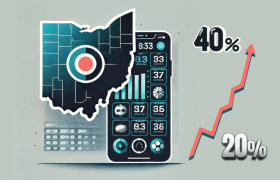 Ohio state map and mobile betting app