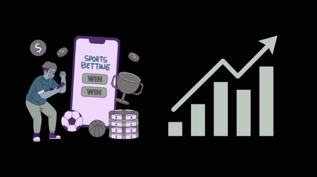 Increase in sports betting total handle and revenue